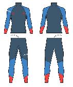 Комбинезон лыжный KV+ Lahti Two Pieces Suit Grey/Blue/Red
